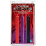 Japanese Drip Candles Set Red Black Purple