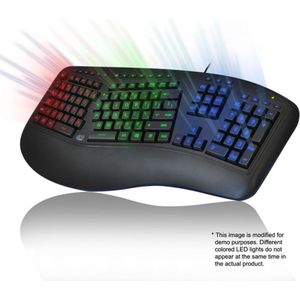 Adesso - Tru-Form 150 - Gaming Toetsenbord - Zwart - Ergonomisch - LED Verlichting - USB Aansluiting