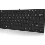 Adesso AKB-510HB - Mini toetsenbord zonder numeriek gedeelte - Inclusief USB hub - 28,6 x 12,1 x 1,8 cm