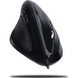 Adesso - Imouse E7 - Ergonomische Muis - Zwart - Met Kabel - Programmeerbare Functies