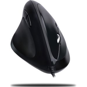 Adesso Imouse E7 - Ergonomische muis voor linkshandig, met kabel, programmeerbare functies en verstelbaar gewicht, zwart