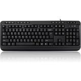 Adesso - AKB-132HB - Multimedia Toetsenbord - Zwart - QWERTY Layout - 3 USB-Poorten