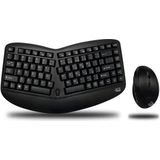 Adesso WKB-1150CB RF Draadloos QWERTY zwart toetsenbord en Muis