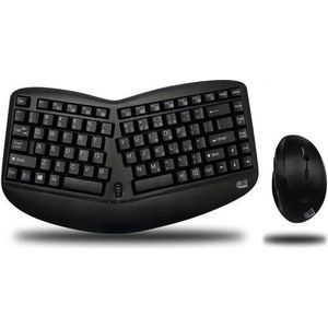 Adesso WKB-1150CB RF Draadloos QWERTY zwart toetsenbord en Muis
