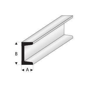 Evergreen Polystyreen U profiel - 265 pak 4 stuks 4.0 mm