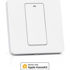 WiFi-lichtschakelaar werkt met Apple HomeKit, meross Smart Switch-wandschakelaar, 1-voudig vereist neutrale draad, compatibel met Siri, Alexa en Google Home, 2,4 GHz