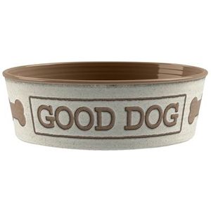 Tarhong Voerbak good dog melamine wit taupe