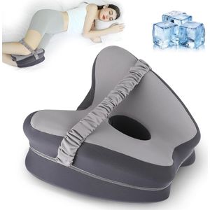 Ergonomisch kniekussen om aan de zijkant te slapen, Contour traagschuim beenkussen met riem, zwangerschapskniesteunkussen, zijslaper bed wigkussens, pijnverlichting voor onderrug ischias Ergonomisch kniekussen om aan de zijkant te slapen, Contour traagschuim beenkussen met riem, zwangerschapskniesteunkussen, zijslaper bed wigkussens, pijnverlichting voor onderrug ischias