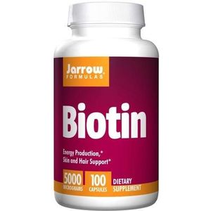Biotin 5000 mcg (100 Capsules) - Jarrow Formulas