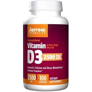 Jarrow Formulas Vitamin D3, 2500 IU - 100 Softgels