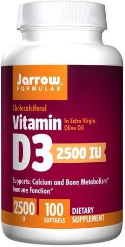 Jarrow Formulas - D3 - cholecalciferol 2500ie 100 softgels - 62,5mcg