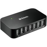 D-Link DUB-H7 USB 2.0 Type-B 480 Mbit/s Zwart