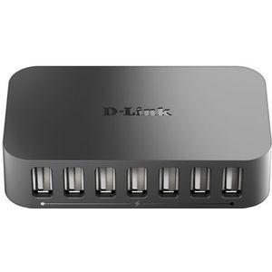 D-Link DUB-H7 USB 2.0 Type-B 480 Mbit/s Zwart