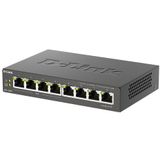 D-Link - DGS-1008P - 8 Poorts Desktop Switch - Zwart - PoE