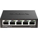 D-Link DGS-105 Unmanaged L2 Gigabit Ethernet (10/100/1000) Zwart