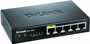 D-Link DES-1005P Unmanaged L2 Fast Ethernet (10/100) Power over Ethernet (PoE) Zwart