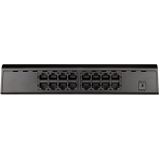 D-Link GO-SW-16G Gigabit Easy Ethernet Gigabit Desktop Switch, zwart (ontwerp kan variëren)