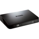 D-Link GO-SW-16G Gigabit Easy Ethernet Gigabit Desktop Switch, zwart (ontwerp kan variëren)