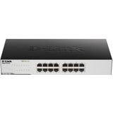 D-Link GO-SW-16G - Unmanaged Netwerkswitch - 16 Poorten