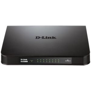D-Link GO-SW-16G Gigabit Switch 16 poorten 10/100/1000 Mbps – ideaal voor het delen van verbindingen en thuiskantoor