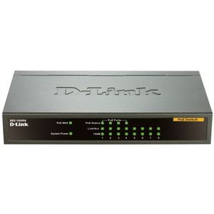 D-Link DES-1008PA netwerk-switch Unmanaged Fast Ethernet (10/100) Power over Ethernet (PoE) Zwart