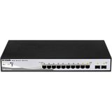 D-Link DGS-1210-10 Managed L2 Gigabit Ethernet (10/100/1000) 1U Zwart, Grijs