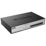 D-Link DGS-1008MP Switch met 8 poorten Gigabit POE+ 10/100/1000 Mbps – ideaal voor bedrijfsbeheer en beheerde netwerken