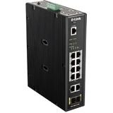 D-link - DIS-200G-12PS - Switch - Zwart - 10 Poorten, PoE Ondersteuning, Gigabit Connectiviteit