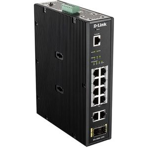 D-link - DIS-200G-12PS - Switch - Zwart - 10 Poorten, PoE Ondersteuning, Gigabit Connectiviteit
