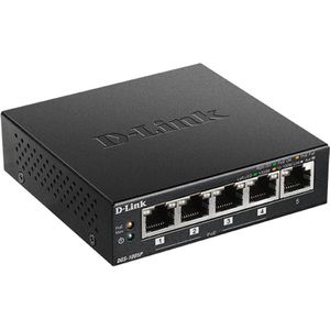 D-Link DGS-1005P/E - Netwerkswitch - 5 Poorten - PoE+
