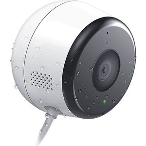 D-Link DCS-8600LH Full HD Outdoor Wi‑Fi Camera (opnames in full HD-kwaliteit, compatibel met mydlink, Amazon Alexa, Google Assistant en IFTTT), 8.8 x 6.9 x 8.8 cm, Wit