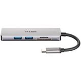 D-Link DUB-M530 laptop dock & poortreplicator Bedraad USB 3.2 Gen 1 (3.1 Gen 1) Type-C Aluminium