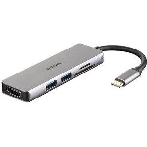 D-Link DUB-M530 laptop dock & poortreplicator Bedraad USB 3.2 Gen 1 (3.1 Gen 1) Type-C Aluminium