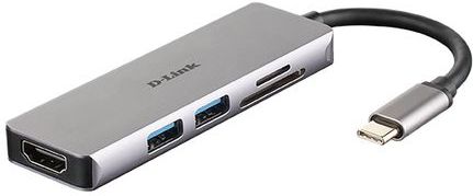D-Link DUB-M530 laptop dock & poortreplicator Bedraad USB 3.2 Gen 1 (3.1 Gen 1) Type-C Aluminium