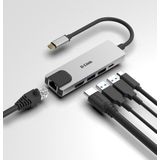 D-Link DUB-M520 laptop dock & poortreplicator Bedraad Thunderbolt 3 Aluminium