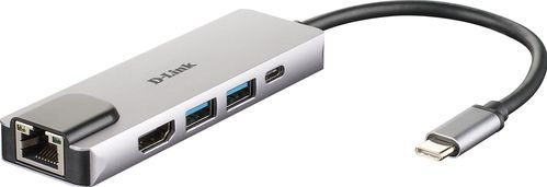 D-Link DUB-M520 laptop dock & poortreplicator Bedraad Thunderbolt 3 Aluminium