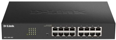 D-link - DGS 1100-16 - Gigabit Smart Managed Switch - Zwart - Netwerkapparatuur