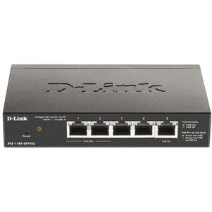 D-Link DGS-1100-05PDV2 - Netwerkswitch - 5 Poorten - PoE - Managed