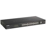 D-Link DGS-1100-26MPV2/B Managed L2 Gigabit Ethernet (10/100/1000) Power over Ethernet (PoE) Zwart