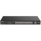 D-Link DGS-1100-26MPV2/B Managed L2 Gigabit Ethernet (10/100/1000) Power over Ethernet (PoE) Zwart