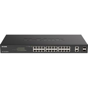 D-Link DGS-1100-26MPV2/E netwerk-switch Managed L2 Gigabit Ethernet (10/100/1000) Power over Ethernet (PoE) Zwart