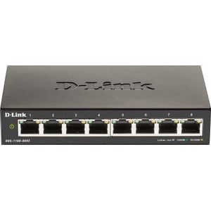 D-Link DGS-1100-08V2 - Netwerkswitch - 8 Poorten - Managed