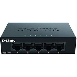 D-Link DGS-105GL netwerk-switch Unmanaged Gigabit Ethernet (10/100/1000) Zwart