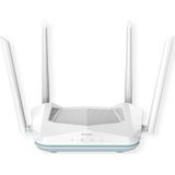 D-Link R15, Wi-Fi 6 (802.11ax), Dual-Band (2,4 GHz/5 GHz), Eingebauter Ethernet-Anschluss, Weiß, Tabletop-Router