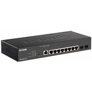 D-link - DGS-2000-10P - Switch - Zwart - 8 Poorten, PoE, Layer 2/3 Lite Beheer