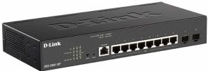 D-link - DGS-2000-10P - Switch - Zwart - 8 Poorten, PoE, Layer 2/3 Lite Beheer