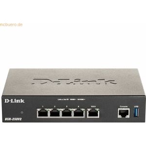 D-Link DSR-250V2 draadloze router Gigabit Ethernet Zwart