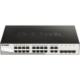 D-Link DGS-1210-16 Managed L2 Gigabit Ethernet (10/100/1000) Zwart