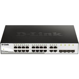 D-Link DGS-1210-16 Managed L2 Gigabit Ethernet (10/100/1000) Zwart