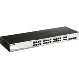 D-LINK DGS-1210-24/E 24-Port Smart Managed Gigabit Switch 24x 10/100/1000 4X TP Combo Port/SFP Slot Zwart